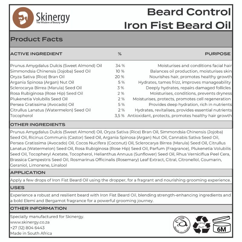 Beard Control Iron Fist Beard Oil - Image 4